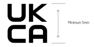 tamaño del marcaje de UKCA en 5mm